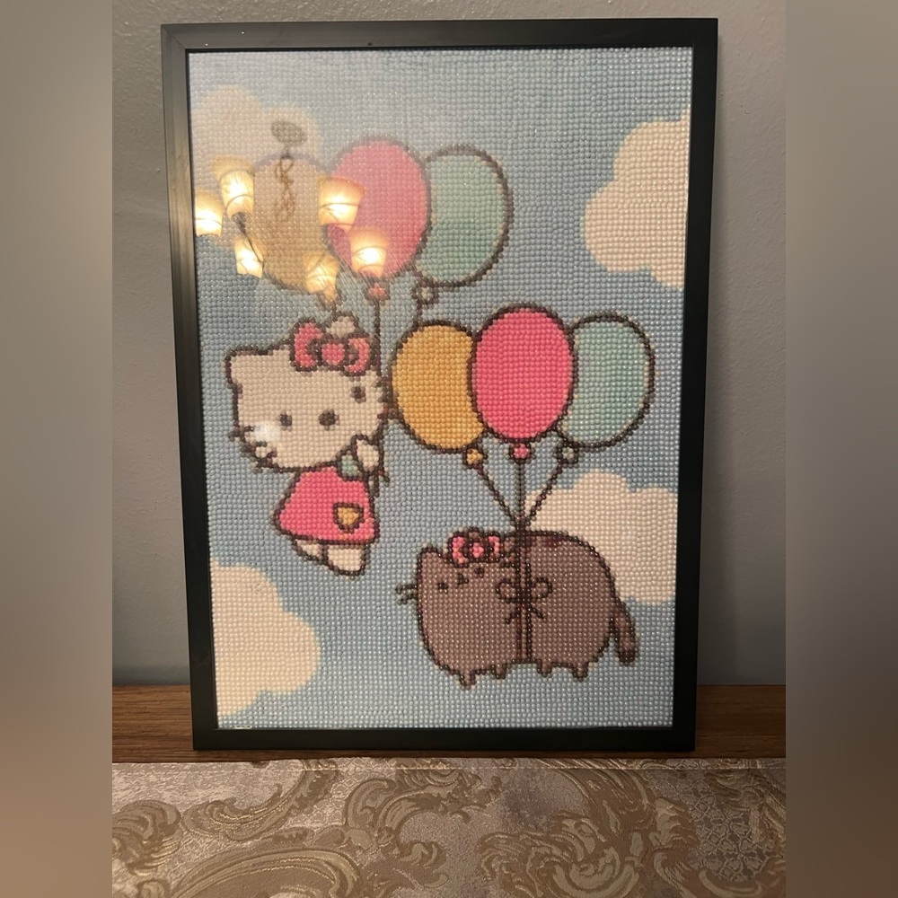 Hello Kitty x Pusheen Diamond Art Framed Picture